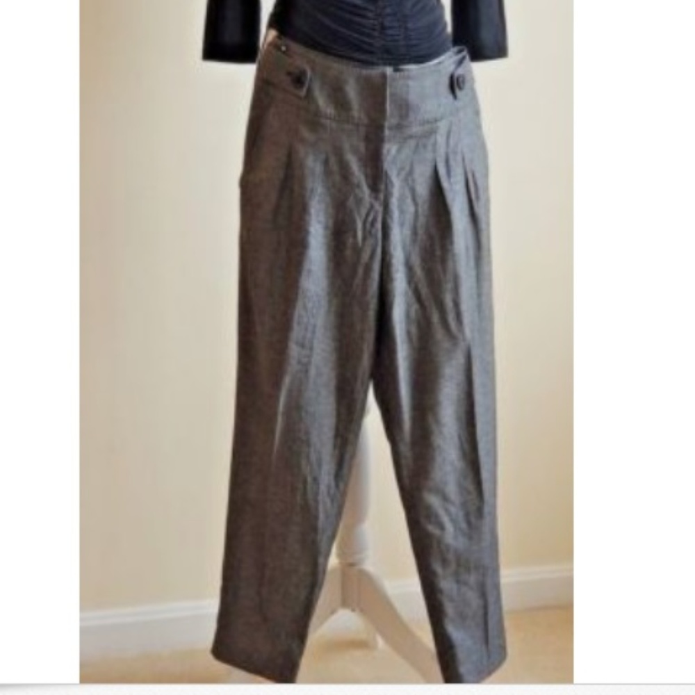 KAREN MILLEN Light Tweed Jodhpur Gray Pants 4 S